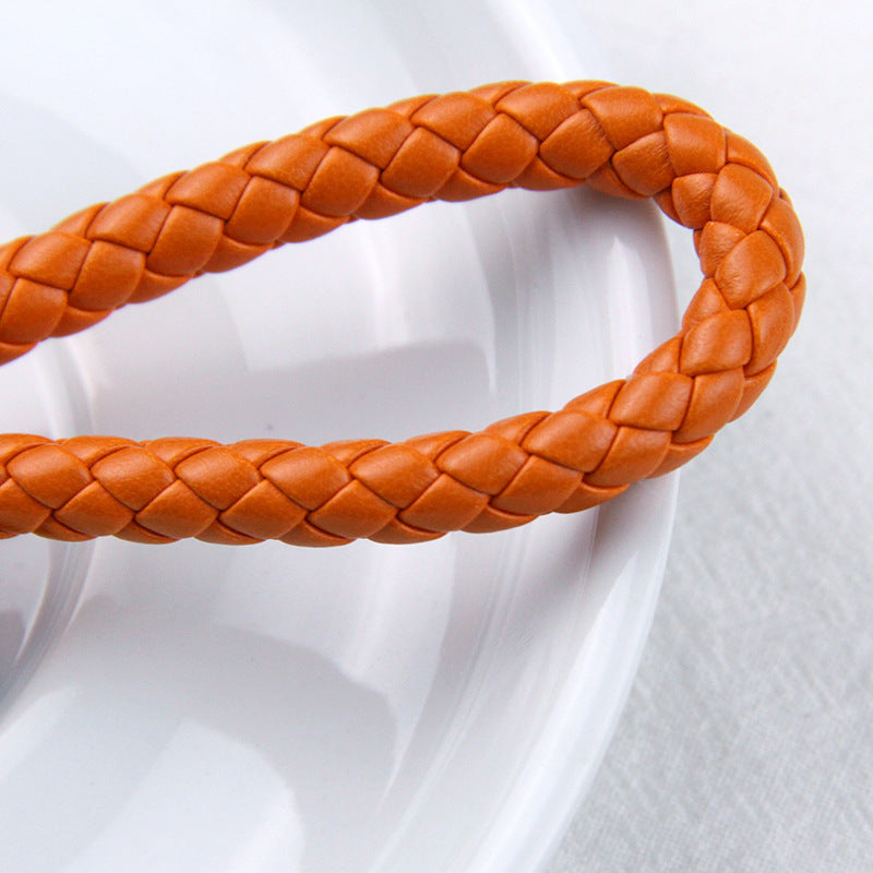 Wholesale PU Woven Hanging Rope Zinc Alloy Keychain